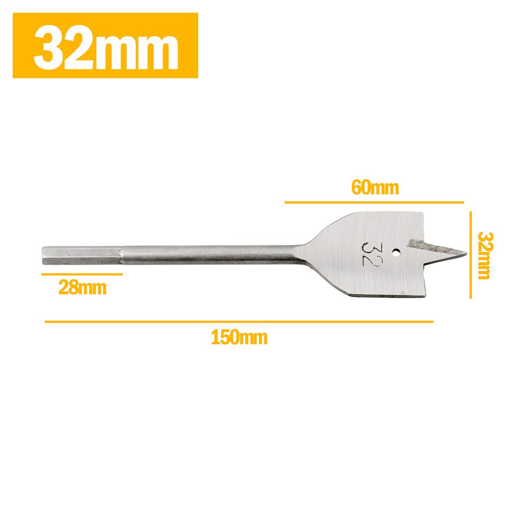 Woodwork Flat Wood Drill Bit Spade Woodworking Drill Bits HCS Wood Drilling 20/22/25/28/30/32mm Hand Tools