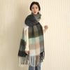35 *220Cm Luxury Checked Scarf Warm In Winter Cashmere Like Feel Rainbow Checked Fashion Versatile Women Tassel Shawl Scarf