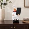 Dining Space Decoration Chef Figurine, Resin Countertop Table Decoration, Funny Statue with Blackboard Ornament Seasoning Bottle/Bottle Opener/Message