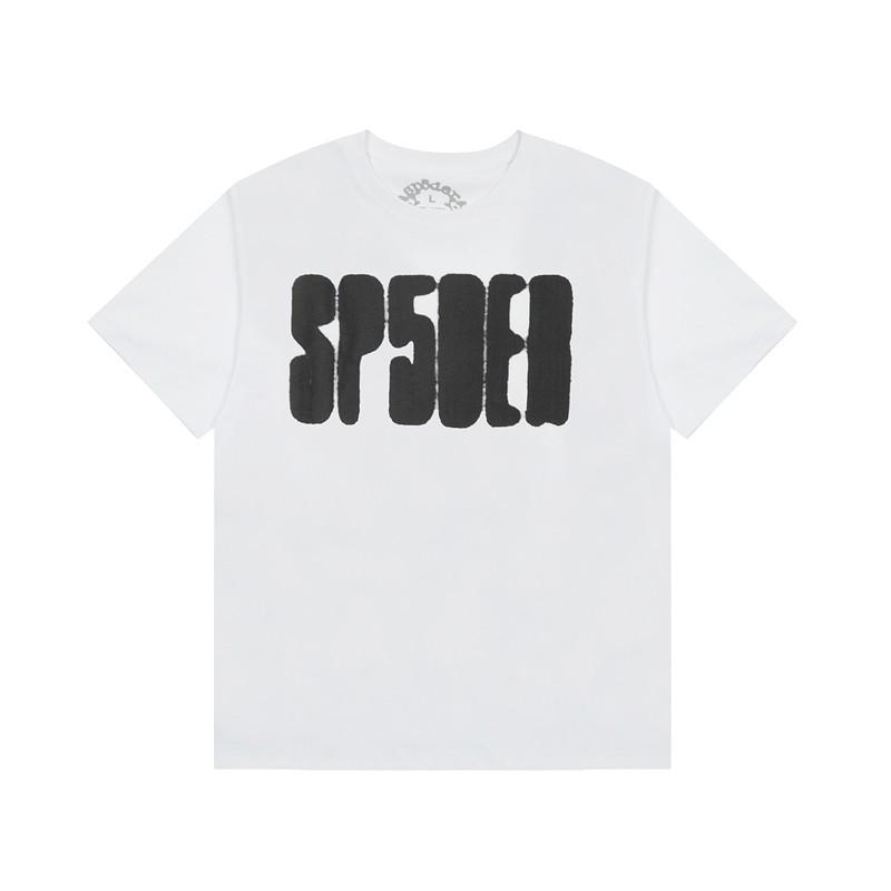 Spider Web Print Loose Fit Unisex Streetwear Short Sleeve T-Shirt Casual Cotton Tee Teens