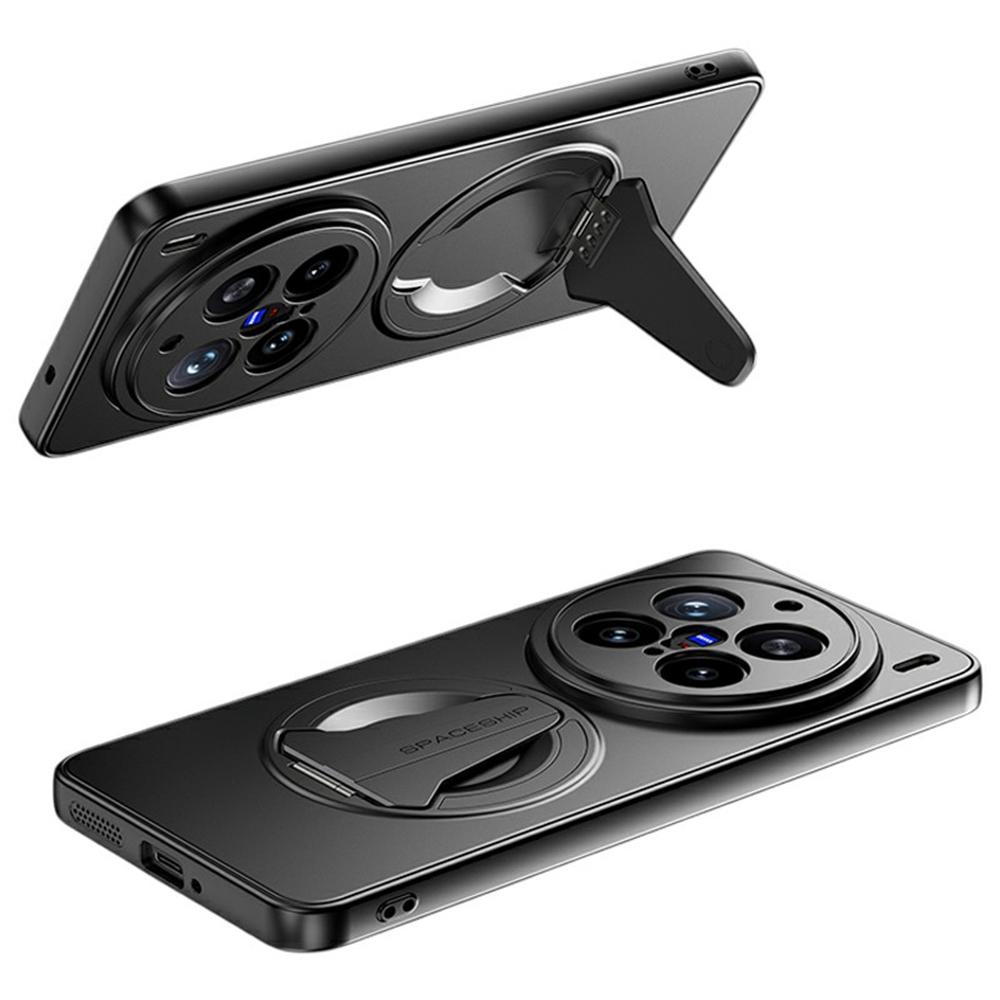 For vivo X200 Pro 5G Case Compatible with MagSafe Hidden Kickstand Skin-Feel Matte PC TPU Phone Back Cover