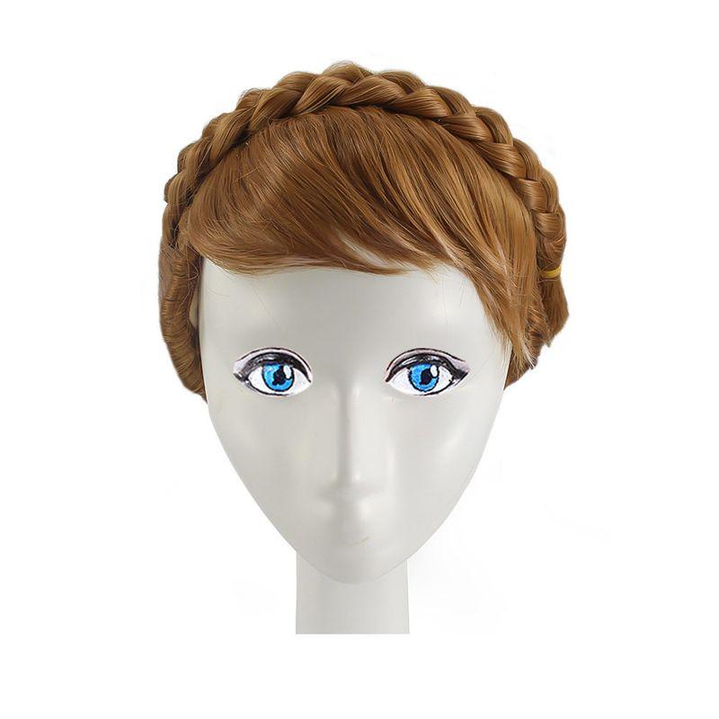 Frozen Anna Princess Dress Cosplay Costume Women s Stage Performance Outfit Princess Anna (Wig) S
