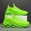 Men's Shoes Large Size Sports Running Lightweight Mesh Breathable Flying Weaving Leather