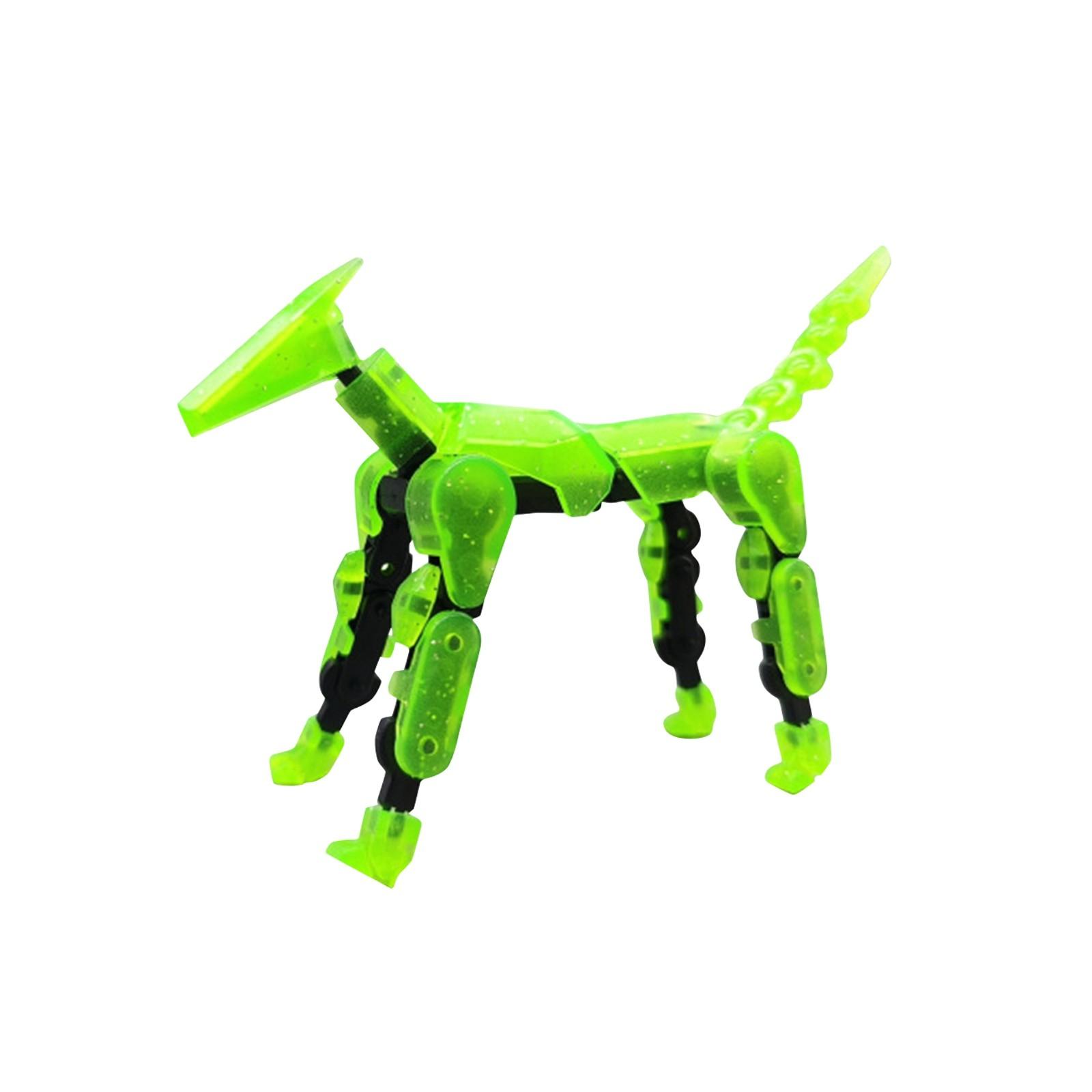 

Светящаяся собака 13 суставов подвижная 3D-печатная игрушка-манекен для собак DIY полное уменьшение тела One Size зелёный