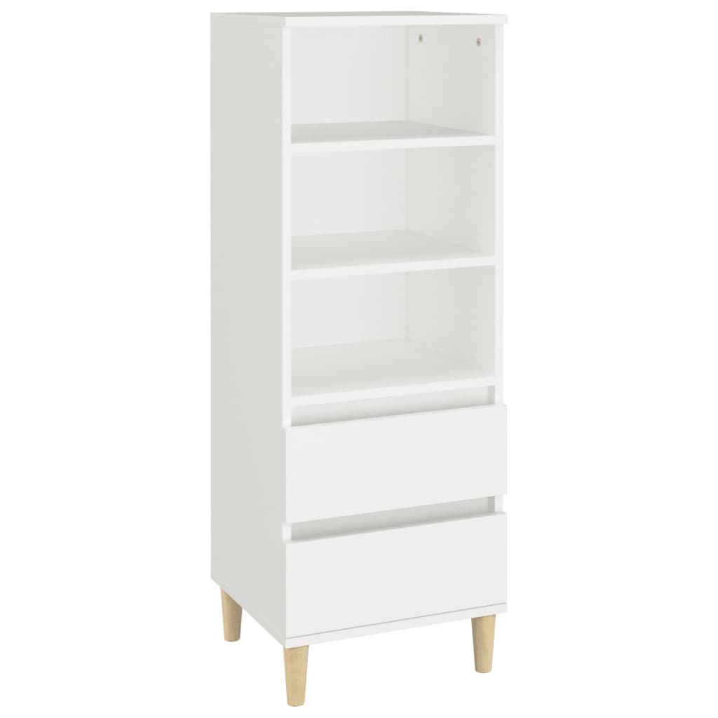 Highboard White 40 x 36 x 110 cm engineered wood