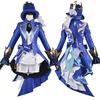 Game Genshin Impact Cosplay Costumes Fontaine Furina Focalors COS Hat Wig Shorts Uniform Carnival Christmas Party Women's Suits