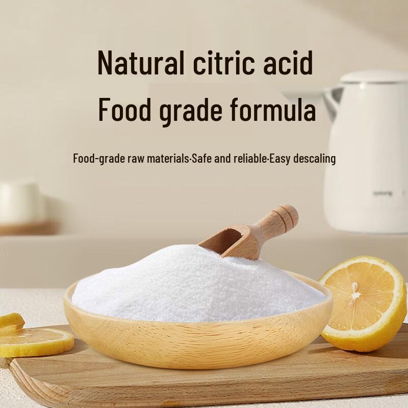 Juchi Kyselina citronová Odvápňovač pro rychlovarné konvice - Práškový čistič bez drhnutí pro domácí ohřívače vody