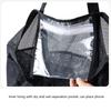 Nylon Hollow Mesh Beach Bag Large Capacity Quick Dry Pouch Single Shoulder Handheld Travel Wash Bag For Beach Travel