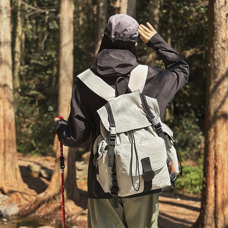 Schoolbag Large Capacity Sports Travel Backpack Women's Anti-splashing Nylon Hiking Backpack Lightweight Multifunctional Outdoor Hiking Bag