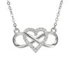 Popular Jewelry, Love 8-character Synthetic Zircon Necklace, Heart-shaped Pendant, Neck Chain, Niche High-end Necklace, Wholesale.