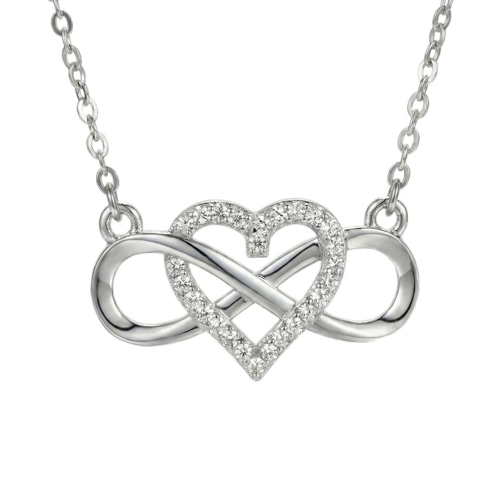 Popular Jewelry, Love 8-character Synthetic Zircon Necklace, Heart-shaped Pendant, Neck Chain, Niche High-end Necklace, Wholesale.