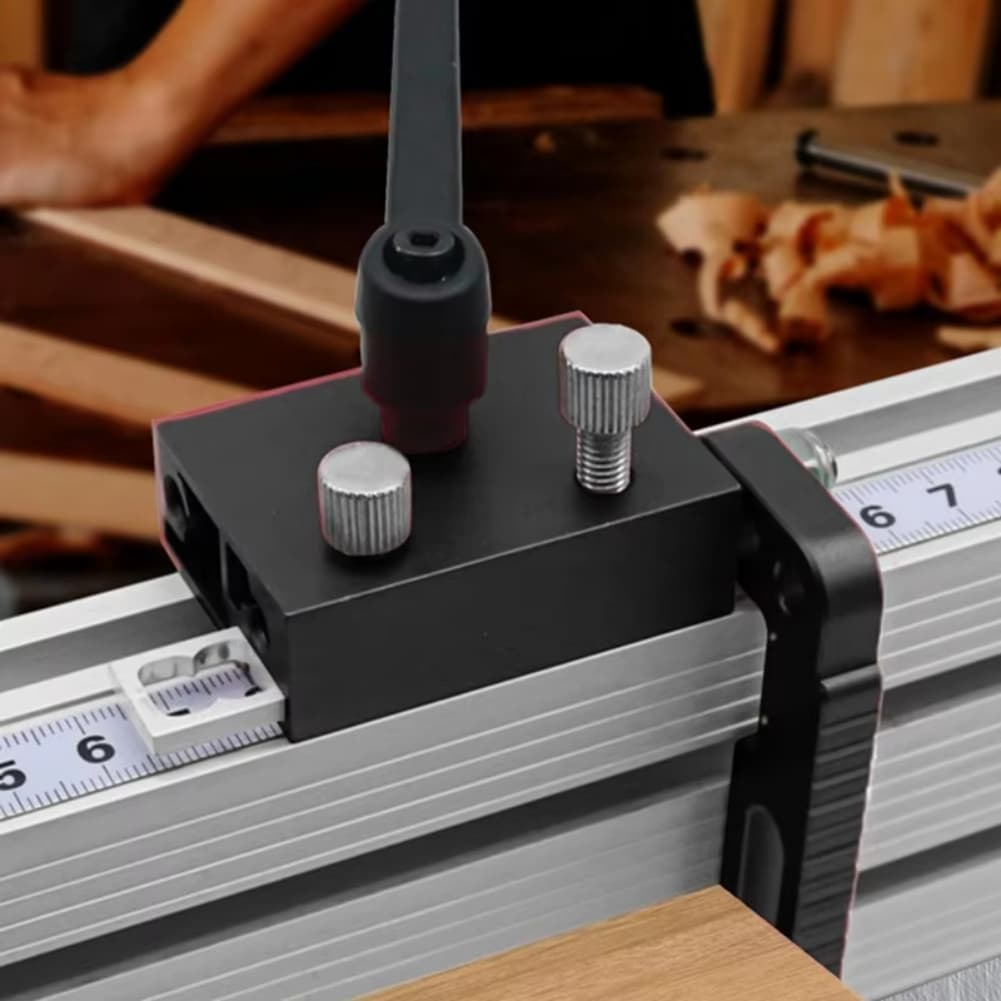 Adjustable Aluminum Alloy Miter Track Stop For Woodworking Precision T Slot Fence Flip Stop Limit Device Woodworking Tool