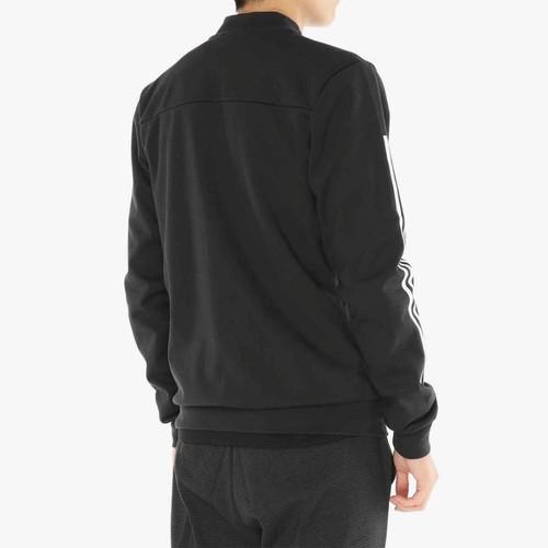 adidas Stripe Casual Sports Simple Versatile Jacket for Men, Black