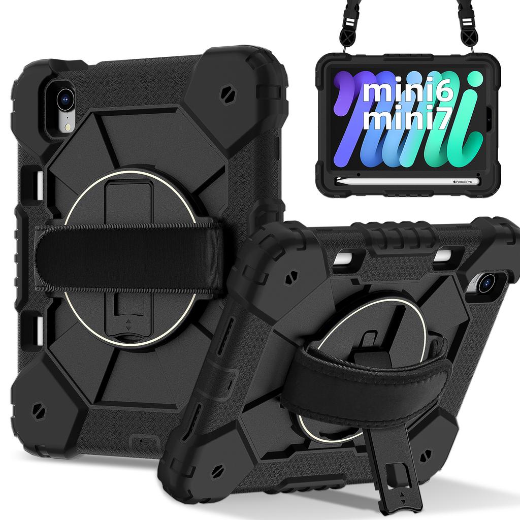 Proteção completa de 360 graus! Capa de tablet multifuncional para Apple iPad mini (2021),mini 6,mini (6),A2568 / iPad mini (2024),A2993, A2995