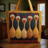 Chick Print Tote Bag 600D Oxford Cloth Shoulder Daily Use
