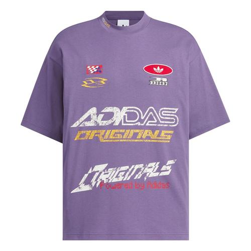 Adidas Originals SS25 MOTO T Shirt Men s KH1196 S фиолетовый