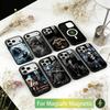 Sensenmann Totenkopf Skelett Handyhülle Für iPhone17,16,15,14,13,12,11 Plus,Pro Magnetisch Für Magsafe Kabelloses Laden