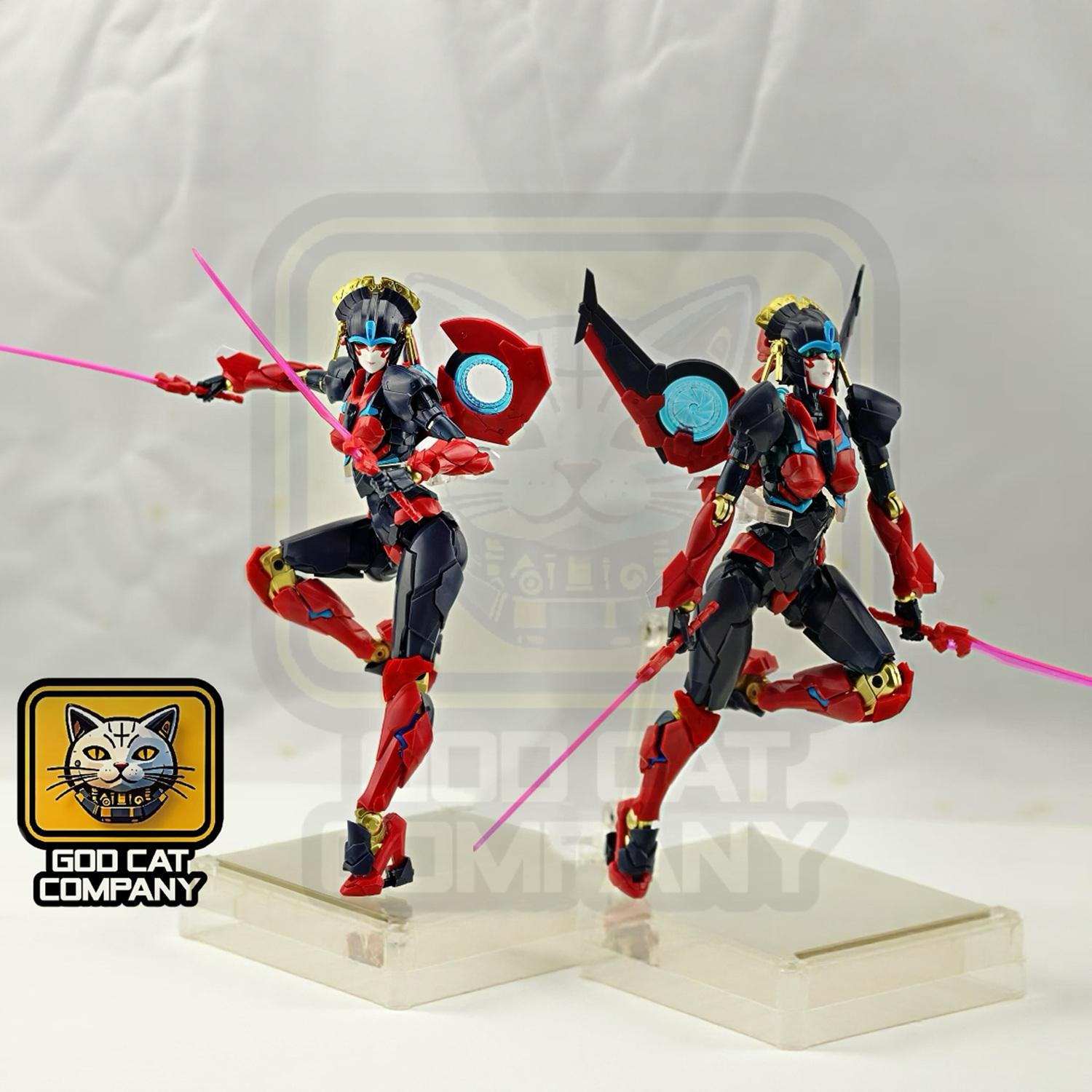 Lovely M Arcee The Dark Hunter / Ashe The Night Hunter - Kids Buildable Mecha Action Figure And Desktop Decoration (Model: M66337)