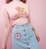 Cheeky Crop Top Teddy Pink Pastel Other Erotic Clothing