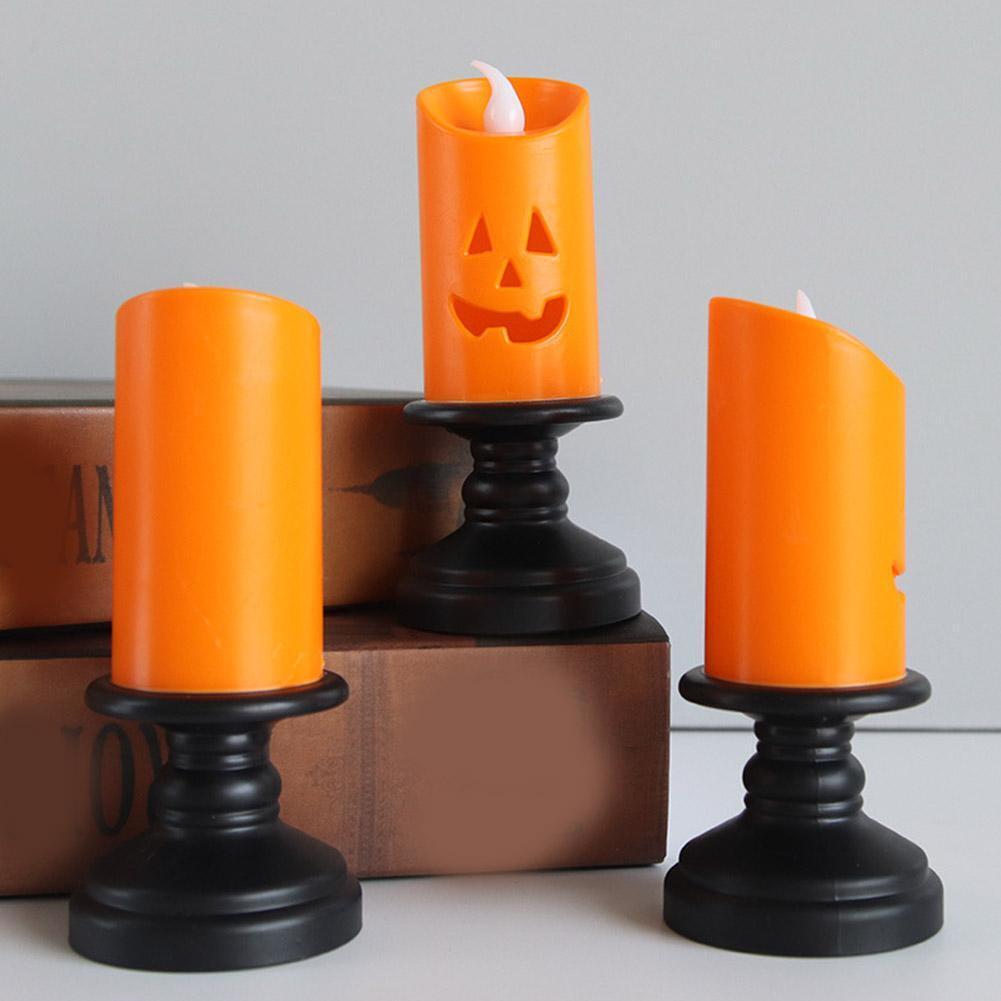 Halloween LED Light Candle Kolorowa dynia Dekoracja stołu Strona główna Impreza