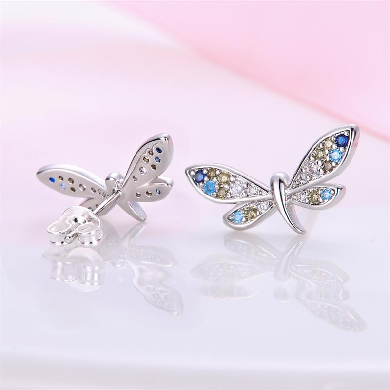 Ladies Sweet 925 Silver Ocean Star Flower Butterfly Design Trendy Earrings Birthday Commemoration Day Fine Sweetheart Jewelry