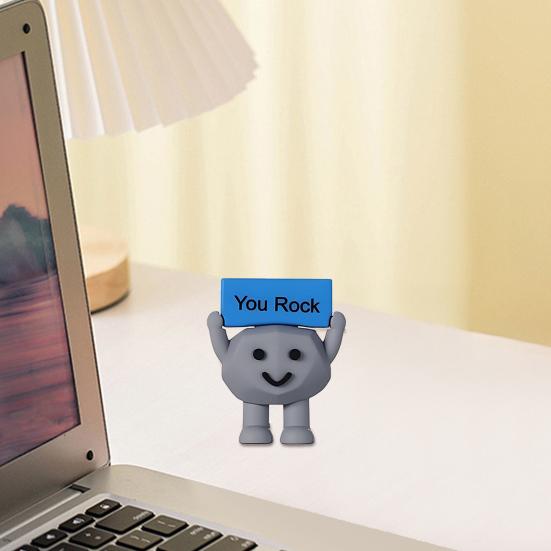 Kapesní objetí Motivační kámen s pozitivní kartičkou Emoční podpora Pryžová Mini Ozdoba You Rock Dekorace Inspirativní dárek