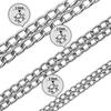 Dog Chain Collar Metal Martingale Anti Chew Training Collars Chew Proof, Chrome Plated, Double Link for Small Medium Dogs (for Pet's Neck 16-19'')