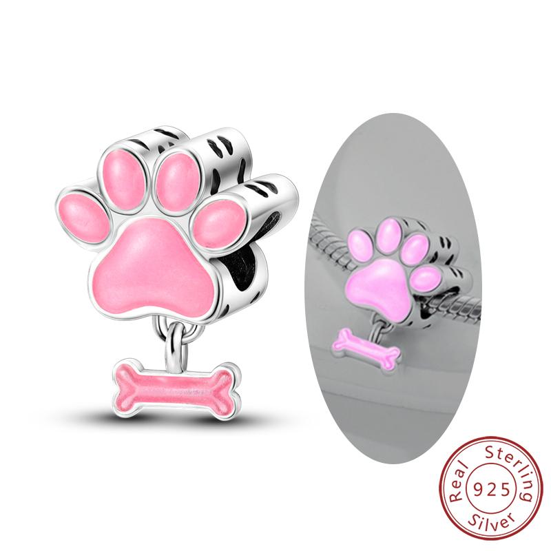 Luminous Series Copper Charms Beads Pendant Firefly Elf Paw Planet Charm Fit Original Bracelet Women Jewelry Gift