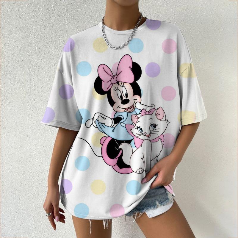 Mickey Minnie Blusa De Mickey Mouse Para Mujer Camiseta Kawaii