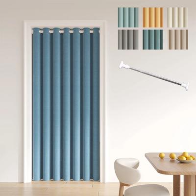 Solid Color Shading and Thermal Insulation Partition Door Curtain Household Cloth Bedroom Fitting Room Partition Room Divider