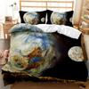 Planet Duvet Cover Universe Twin Bedding Set Solar System Outer Space Quilt Cover 3D Starry Sky Astronomy Polyester Bedding Set