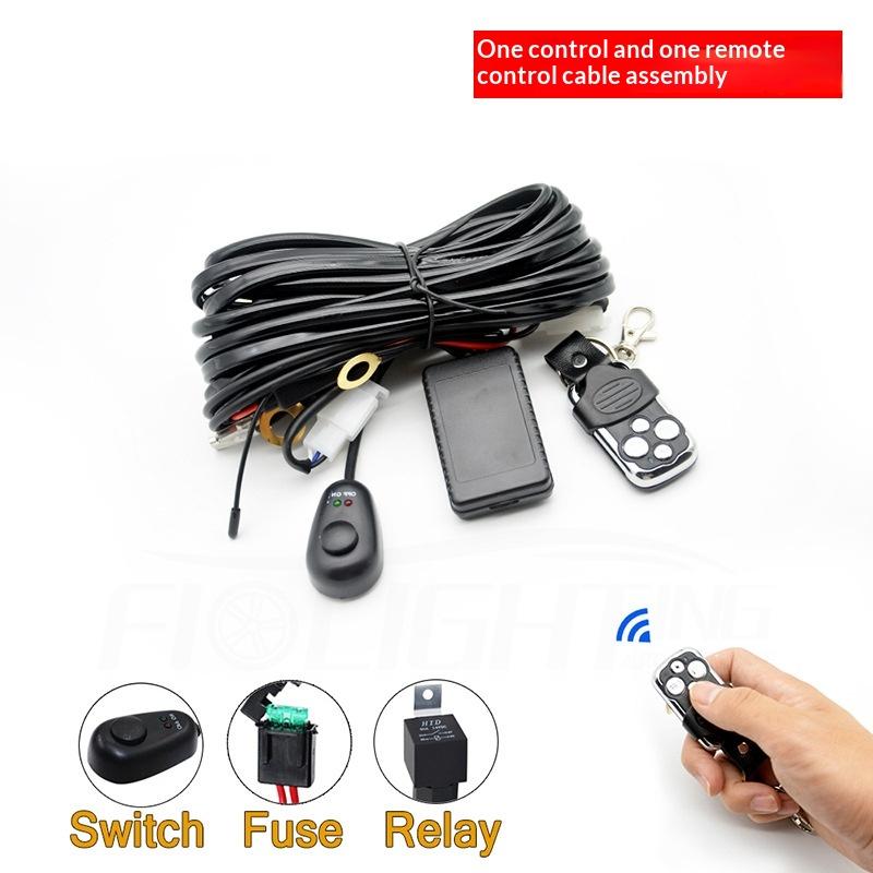 300W Universal Led Light Bar Wiring Harness Kit 16/18Awg With 12V 40A Relay On Off Switch For Off Road Truck Suv Atv Utv Boat