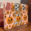 Halloween Pumpkin Phone Case for iPhone 16 Pro Max/17 Pro with Large Camera Cutout