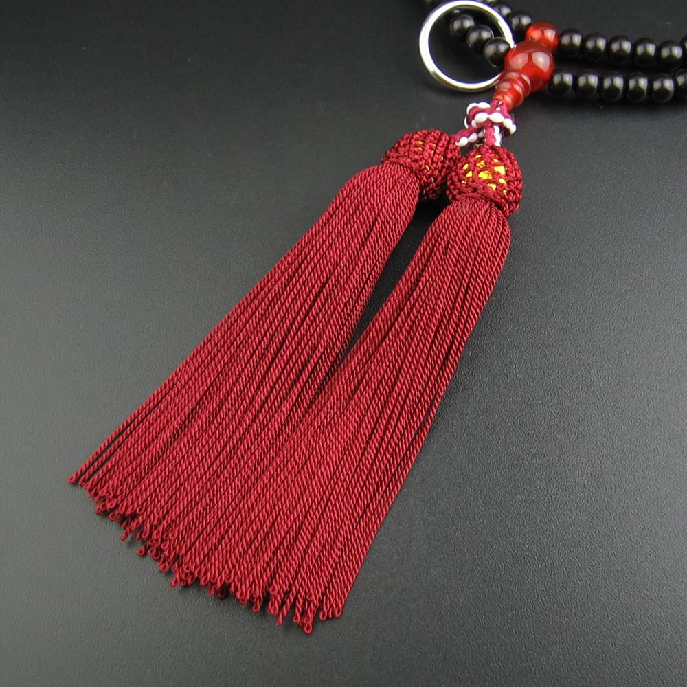 Myorenka Soto Zen Buddhist Prayer Beads For Women Formal Prayer Beads Ebony Agate Tailored 8 Dimension Bead Bag Included Prayer Beads Zen Buddhism