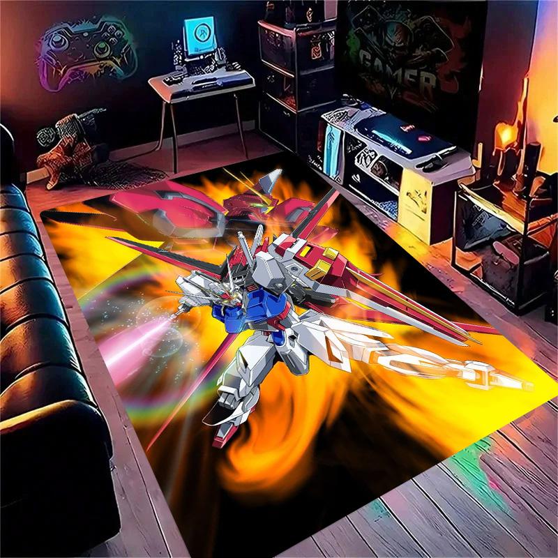 G-Gundam-m Cartoon Robot Gift Carpet Rug for Bedroom Living Room Home Sofa Decoration Kids Game Play Decor Floor Mat