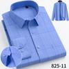 Men's Bamboo Fiber Long Sleeved Wrinkle-Free Comfortable Breathable Fit Striped Solid Shirts Business Casual Blouses Plus Sized