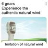 Portable Handheld Fan with Ice Cooling 6 Gear Wind Mini Personal Fans with Detachable Base Lightweight Rechargeable Fan for Office Travel Camping
