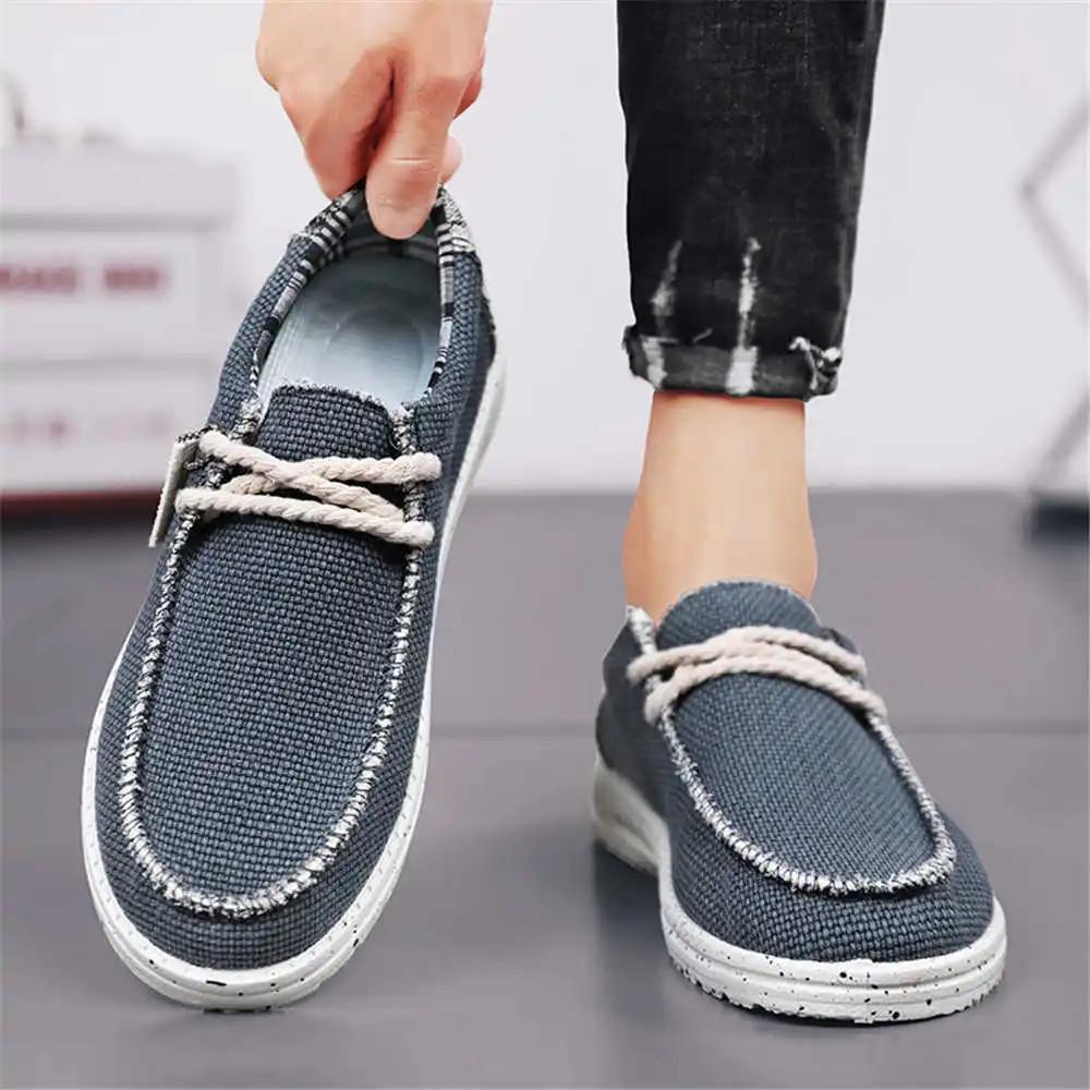 Round Foot Man Blue Shoes Vulcanize Boot Without Heel Sneakers Man Size 47 Sports Shoes