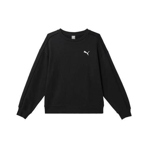 

PUMA Women s Solid Color Casual Crewneck Long Sleeve Sweatshirt in Black EU M чорний