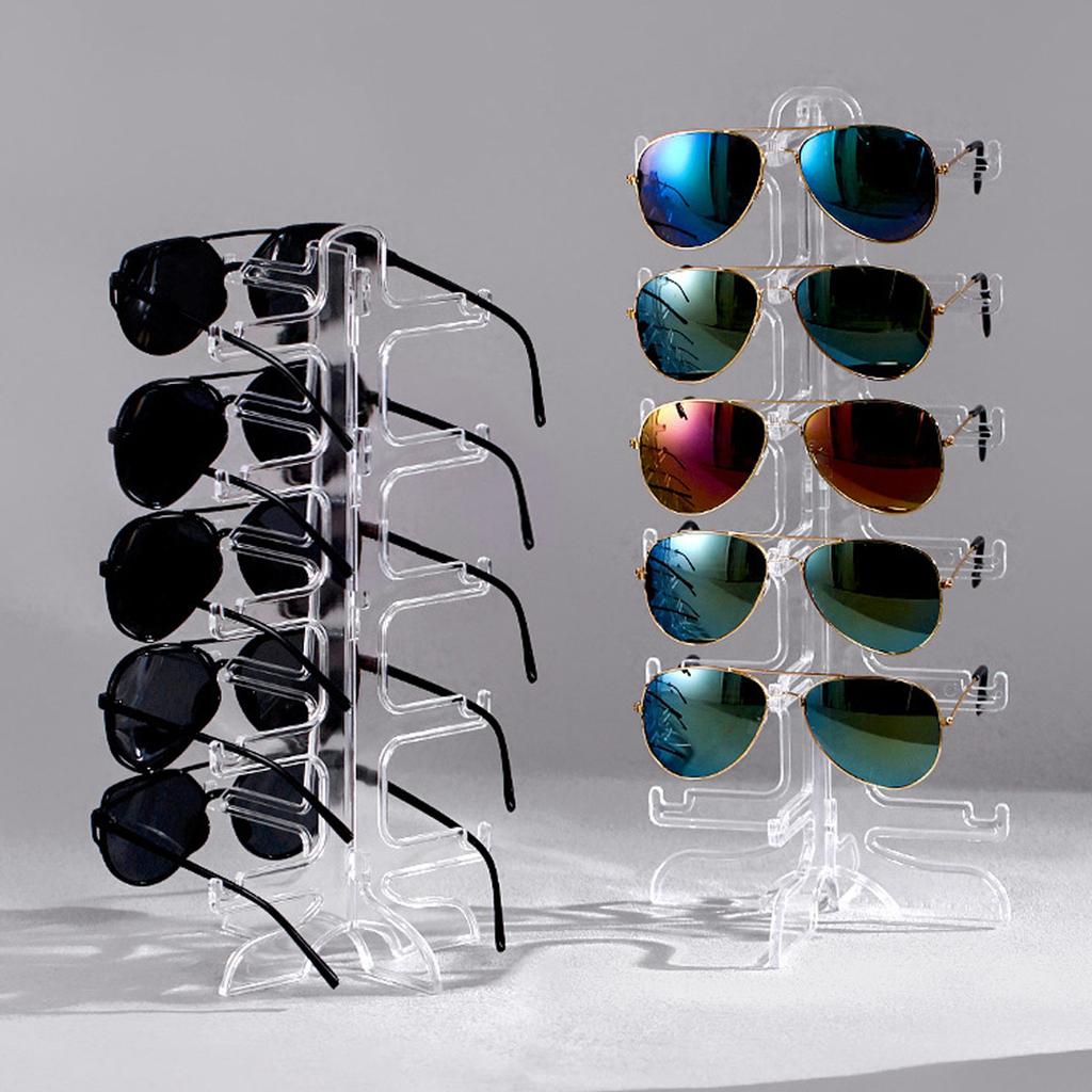 1pc Transparent Multi-layer Eyeglass Frame, Sunglasses Display Frame, Desktop Storage Frame, Minimalist Storage Frame