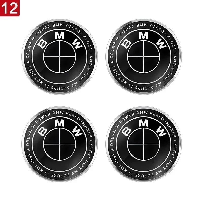 

2025 Hot 4PCS 56MM 60MM 65MM Car Wheel Hub Center Caps Sticker Rim Cover Badge Emblem for BMW E39 E87 E60 E46 E53 E90 F10 F20 F2 56mm