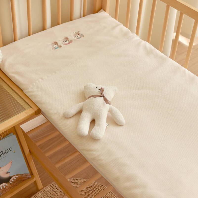 Thickened Baby Colored Cotton Mattress Pad - Three Love Bears