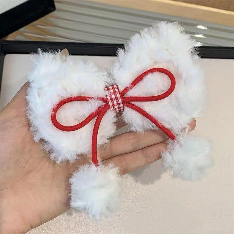 Gentle White Lace Bow Duckbill Clip for Bangs & Ponytails