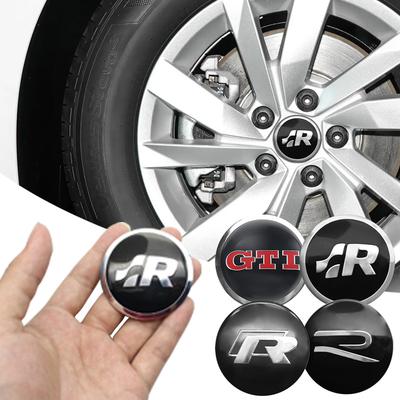 4 Adet 56mm Araba Jantı Orta Göbek Kapağı Etiketleri Göbek Kapağı Araba Aksesuarları R Golf Motion GTI Polo Touran Octavia İçin