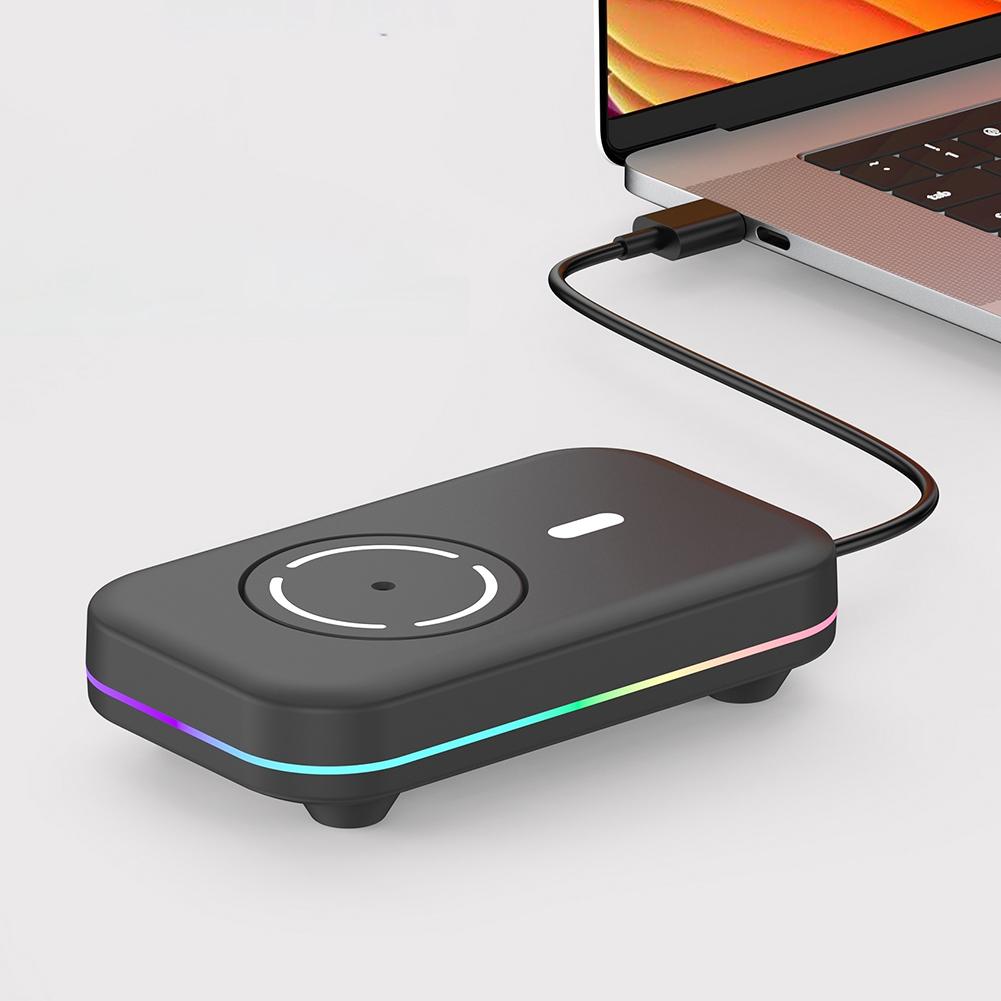 Undetectable Mouse Mover Jiggler 4 Modes Wiggler with Adjustable Interval Timer ON/Off Switch RGB Lights Keeps PC Active