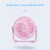 Table Fan 3 Portable Solid Color Speeds Rechargeable Quiet USB Mini Fan