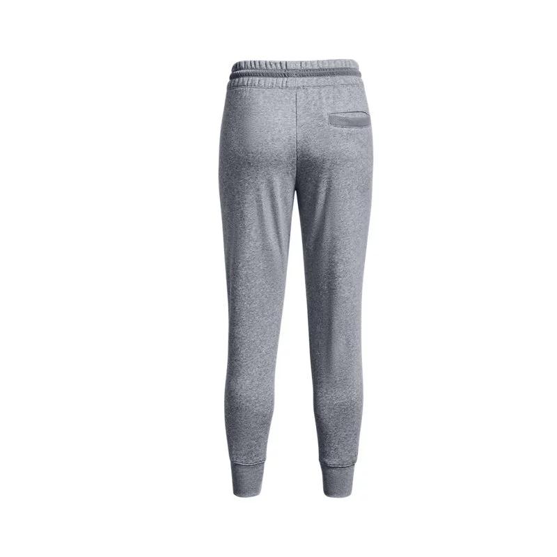 Under Armour Solid Logo Fleece Joggers Women bottoms Steel Heather-Gray 1365849-035