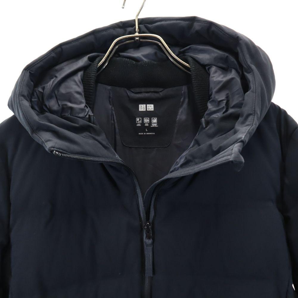 Uniqlo Long Sleeve Seamless Down Shorts Coat L Navy System Women Used