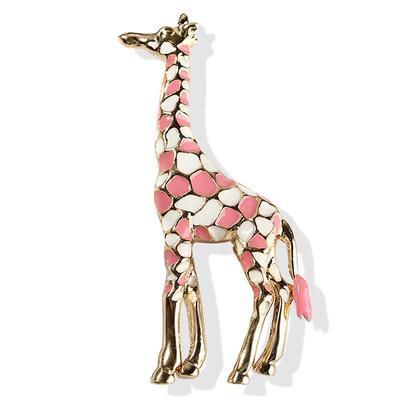 Enamel Giraffe Brooch Pin Women Animal Badge Corsage Brooch Jewelry Gift Cute