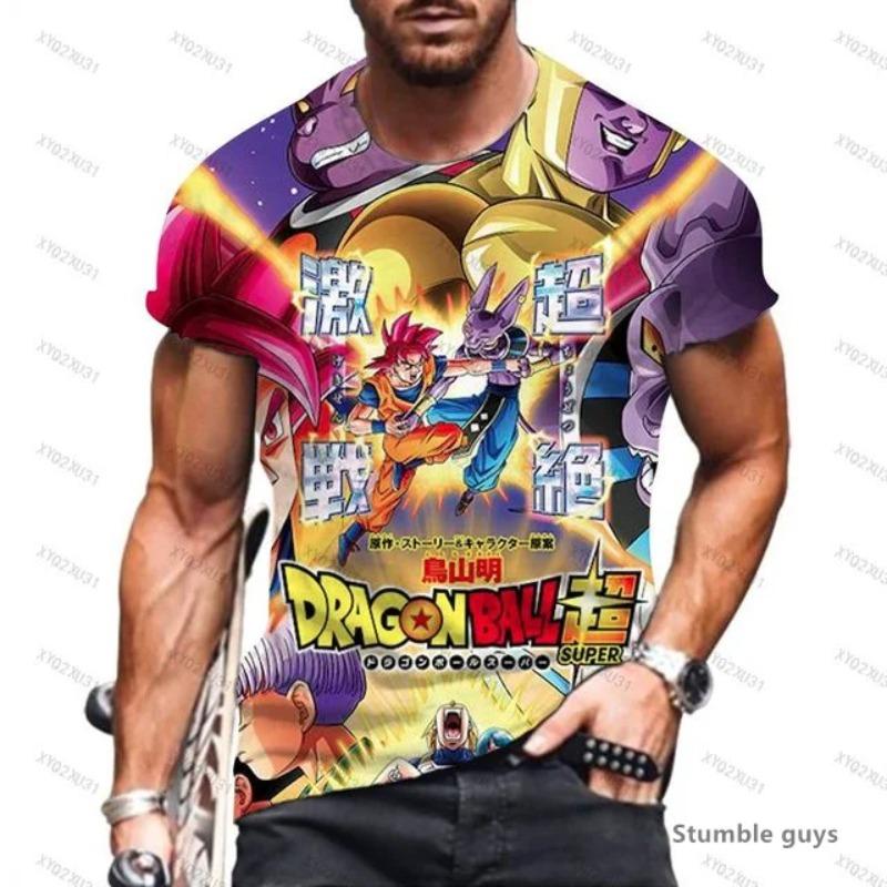 2026 Men s Unisex Vacation Style Anime Dragon Ball T-shirt Goku Kakarot Vegeta Super Saiyan Oversized XXS